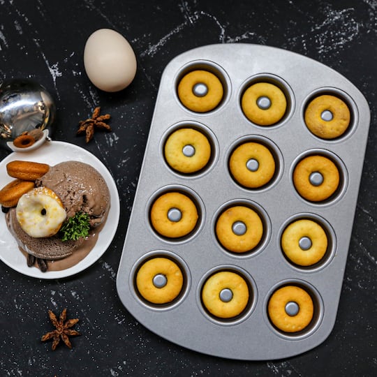 6 Pack: Non-Stick Mini Donut Pan by Makery®